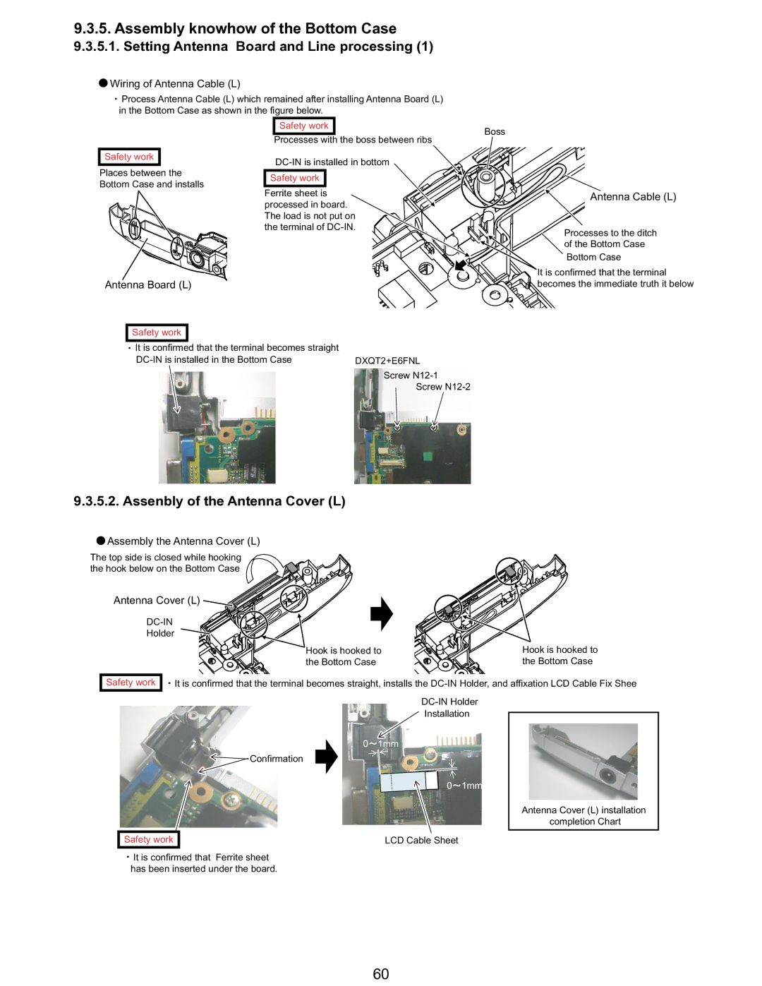 Matsushita CF-T5LWETZ1 2 Assembly knowhow of the Bottom Case, Setting Antenna Board and Line processing, DXQT2+E6FNL 