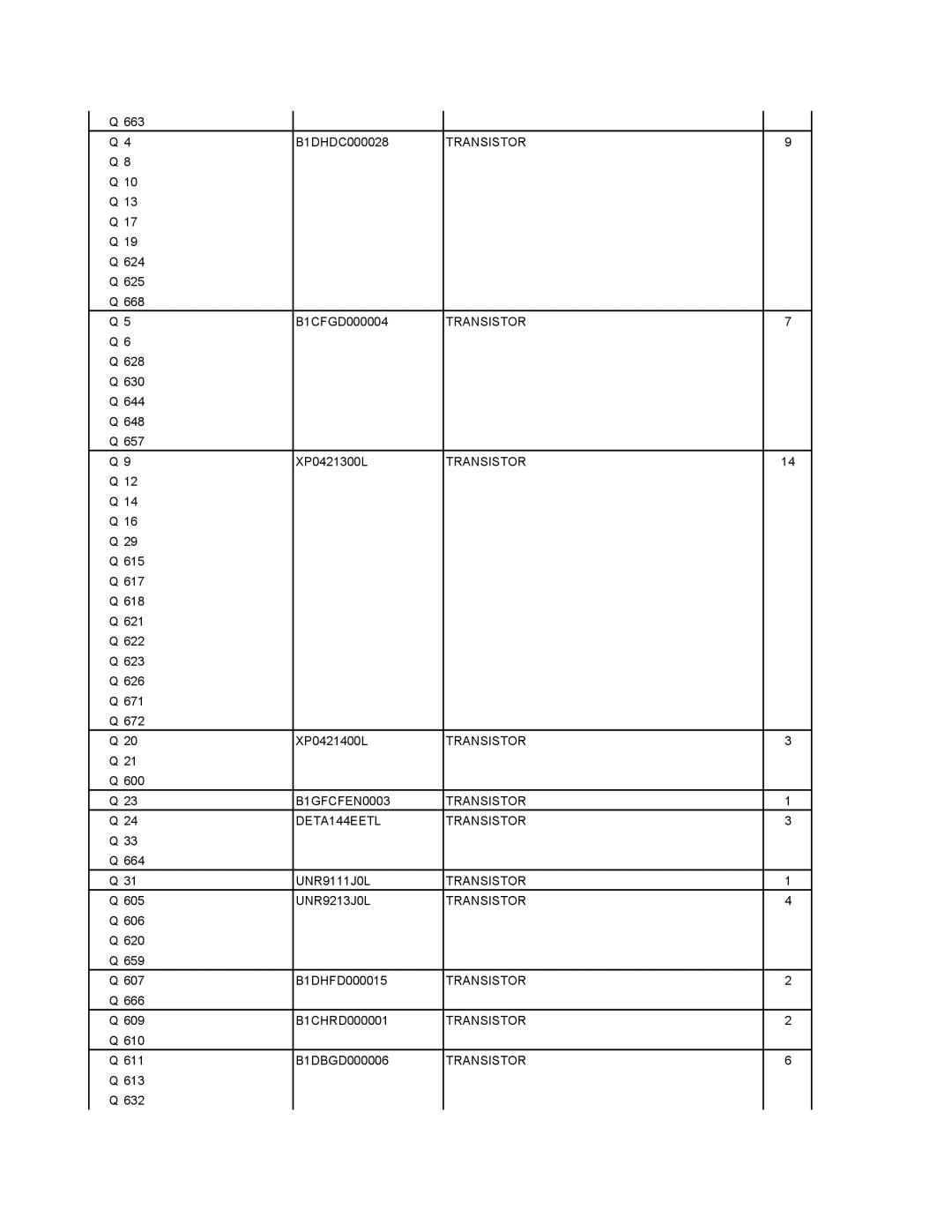 Matsushita CF-W4GWCZZ service manual B1GFCFEN0003 Transistor DETA144EETL 