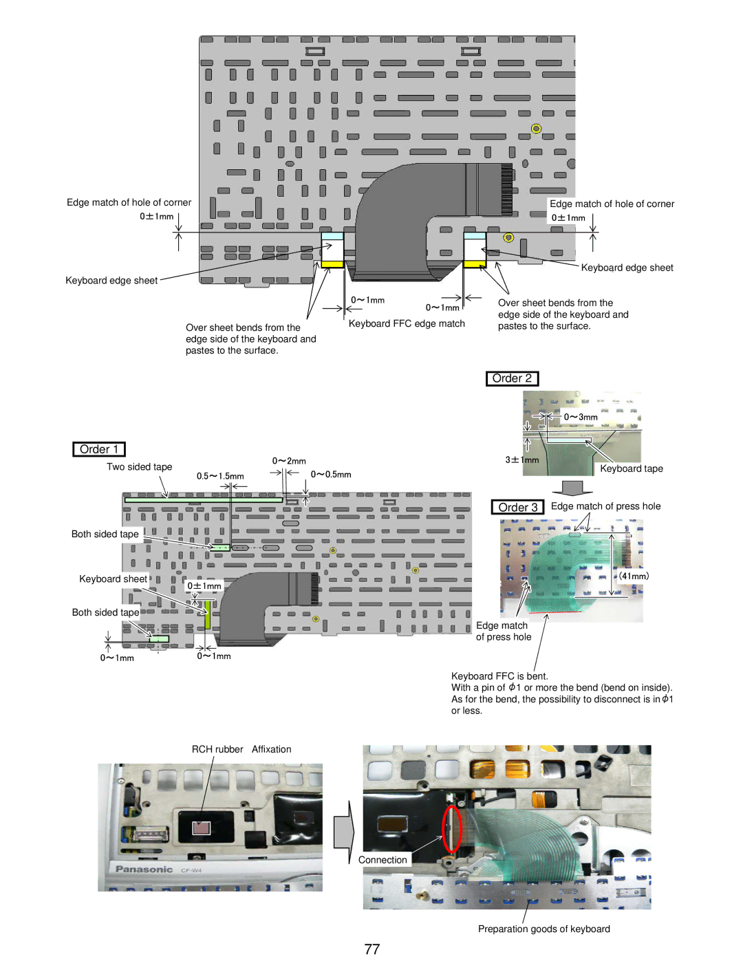 Matsushita CF-W5LWEZZ1 2 service manual Order 