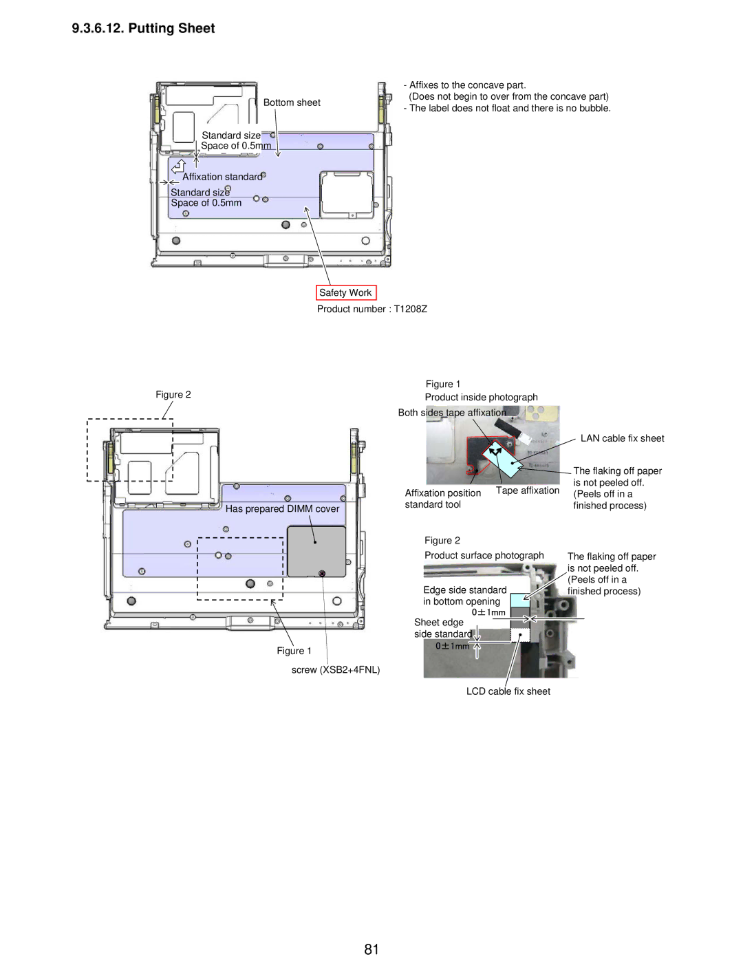 Matsushita CF-W5LWEZZ1 2 service manual Putting Sheet 