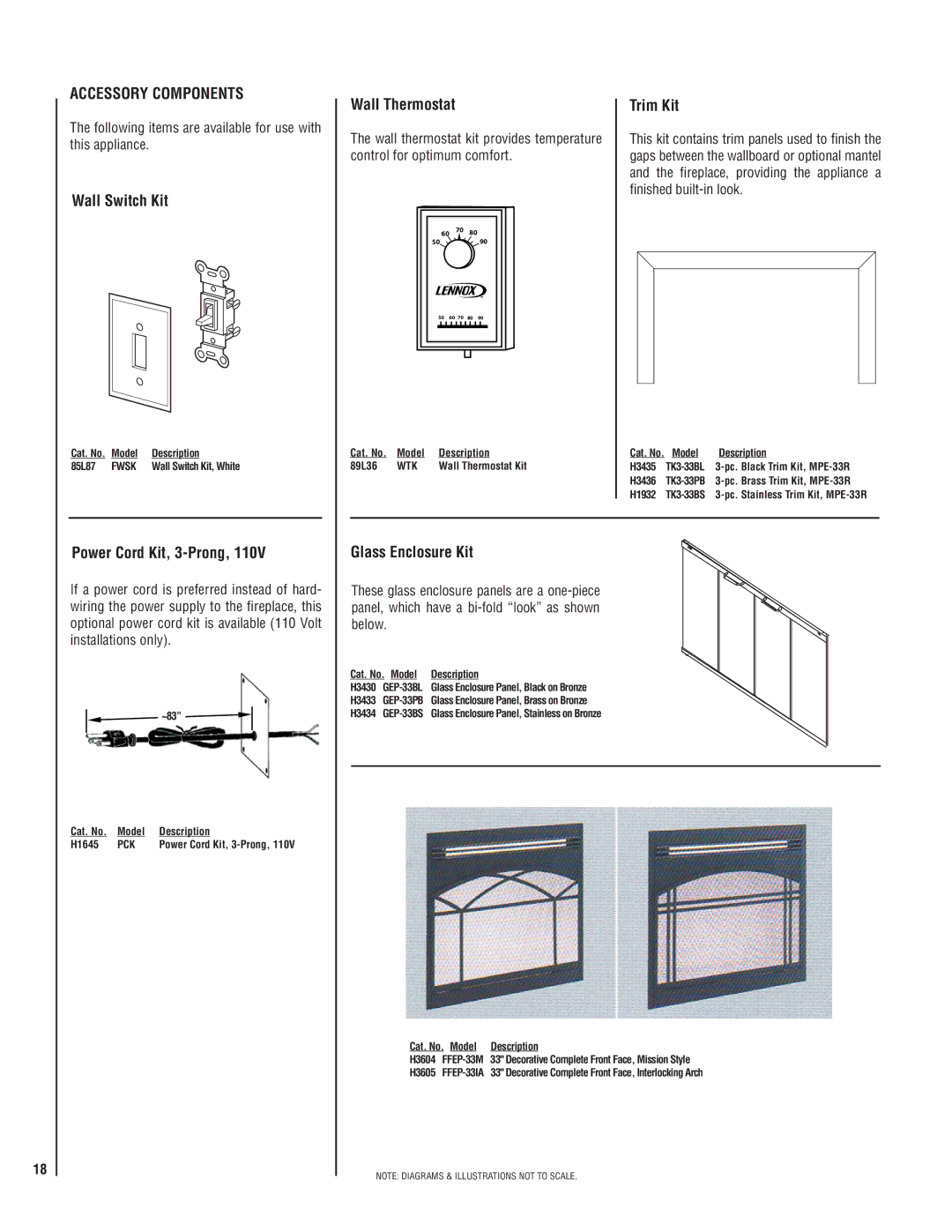 Matsushita MPE-33R warranty Accessory Components 