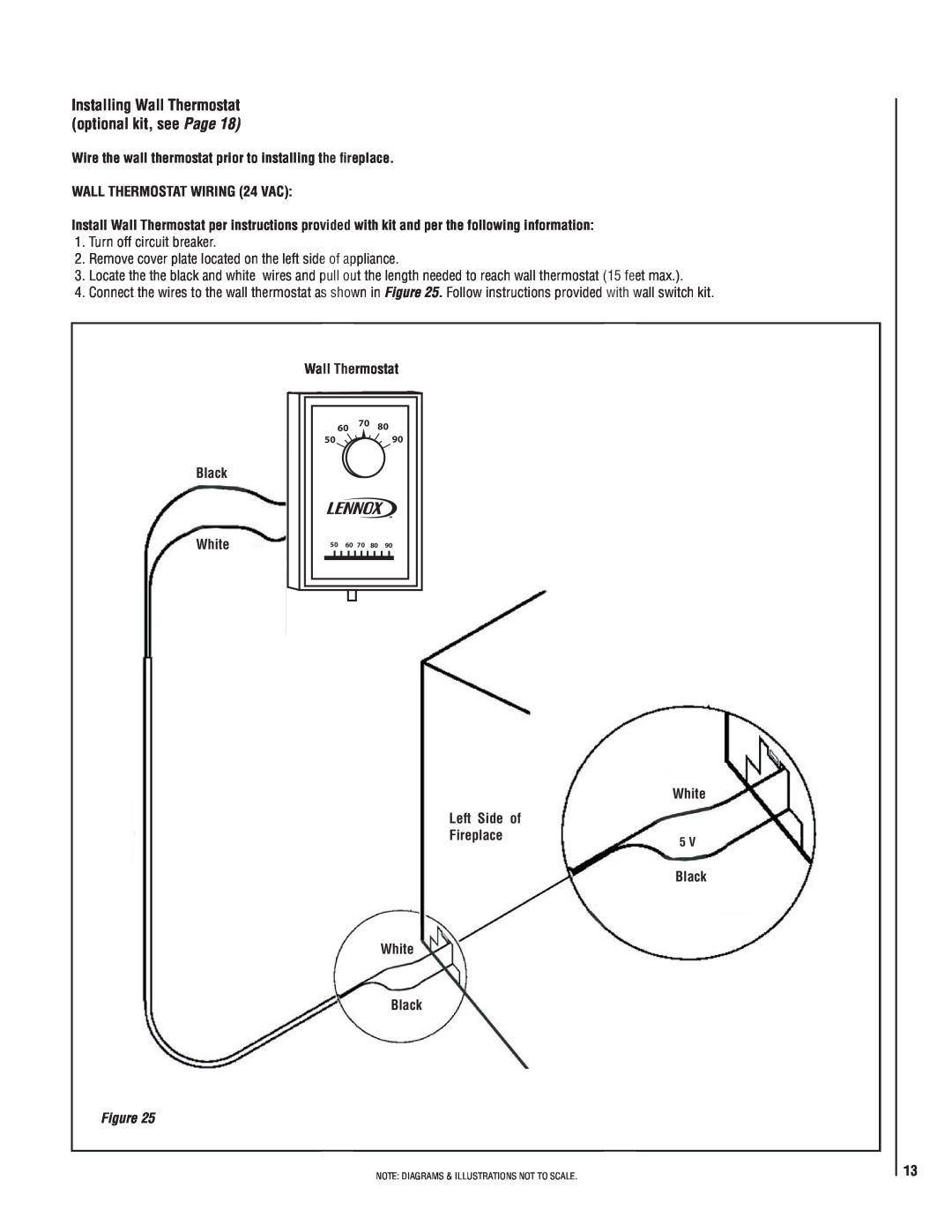 Matsushita MPE-33R warranty Installing Wall Thermostat optional kit, see Page 
