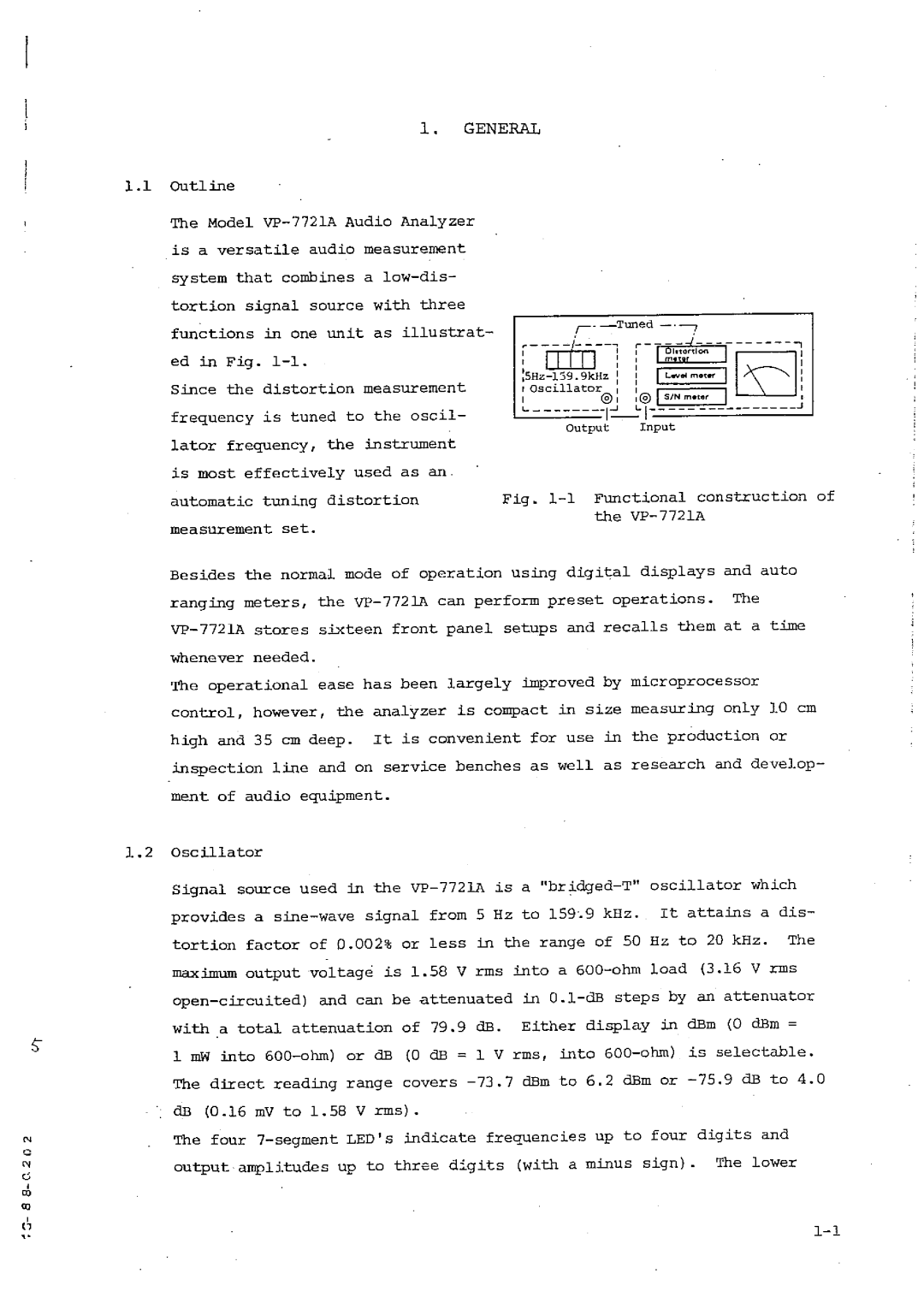 Matsushita VP-7721A manual 