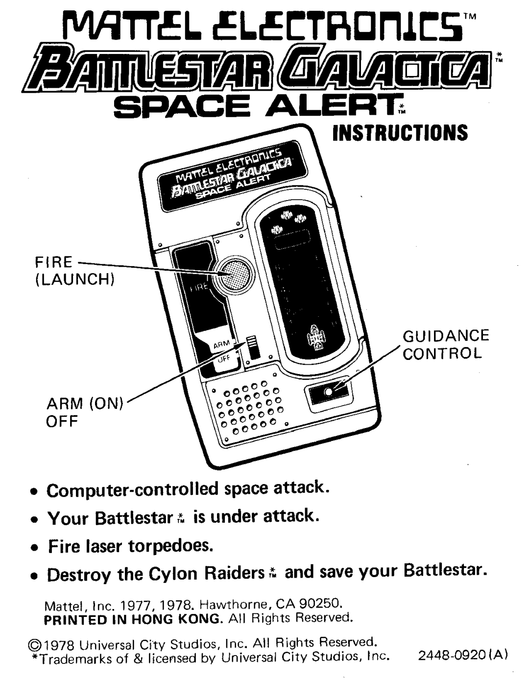 Mattel 2448-0929 (A) manual 