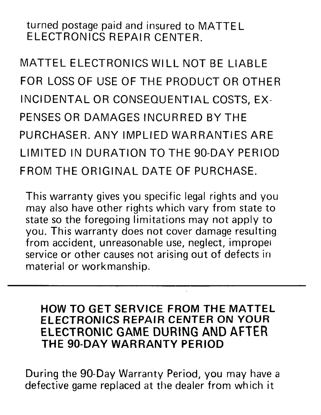 Mattel 2448-0929 (A) manual 