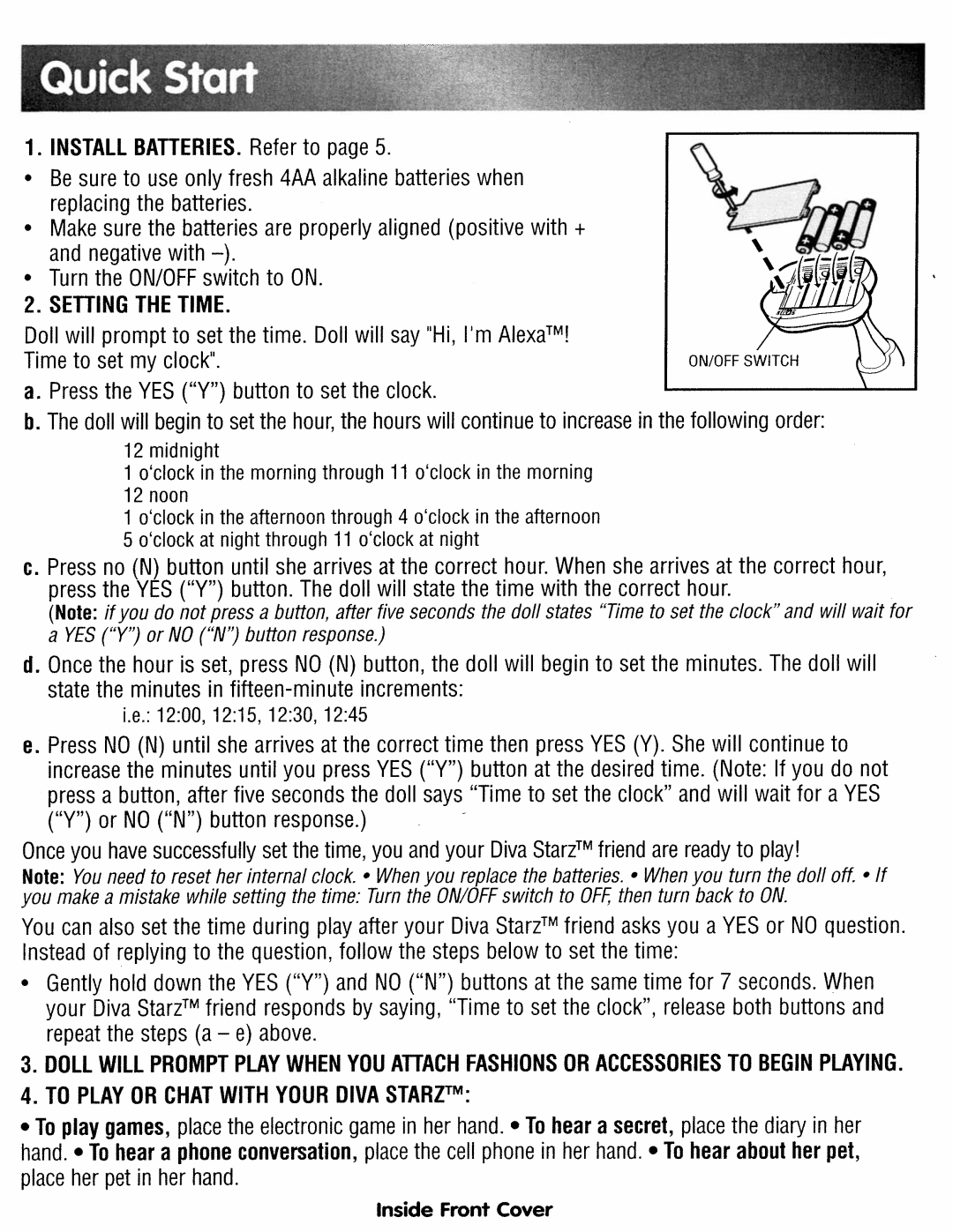 Mattel 27494-0920 G3 manual 