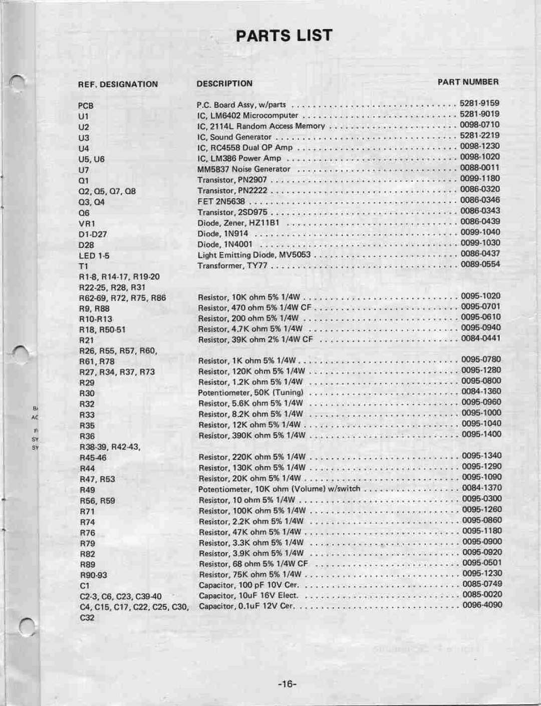 Mattel 5281 manual 