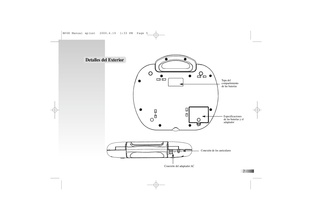 Mattel B-Book manual Detalles del Exterior 