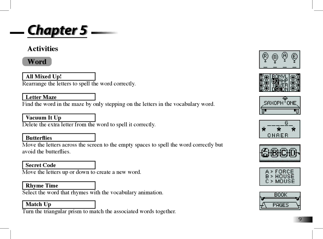 Mattel B-Smart manual Activities Word 