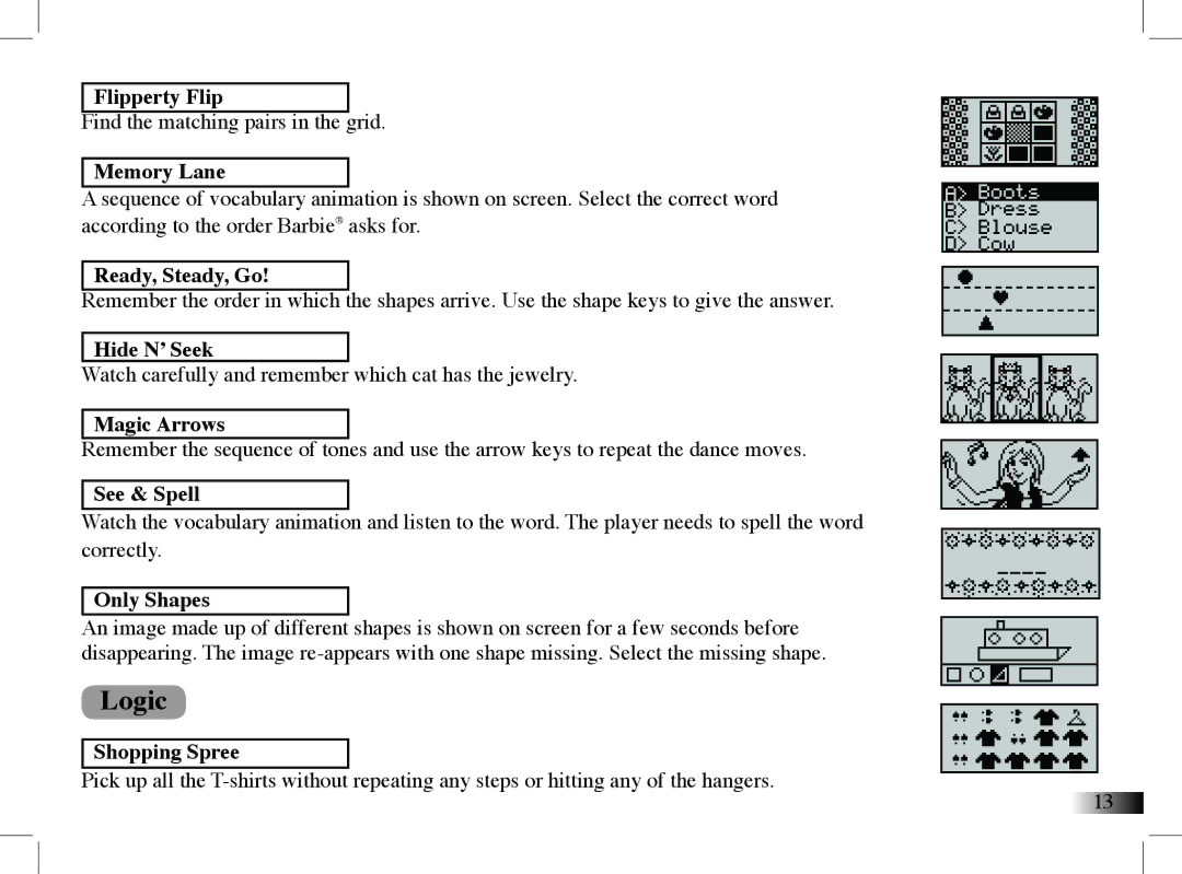 Mattel B-Smart manual Logic 