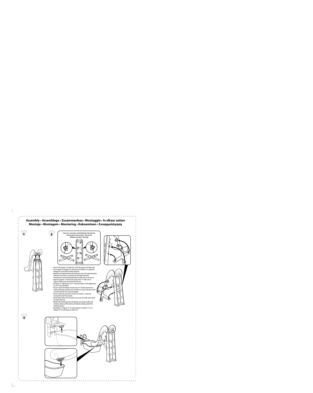 Mattel BLL48-0520G1 instruction sheet Bakifrån Kuva takaa Πίσω Όψη 