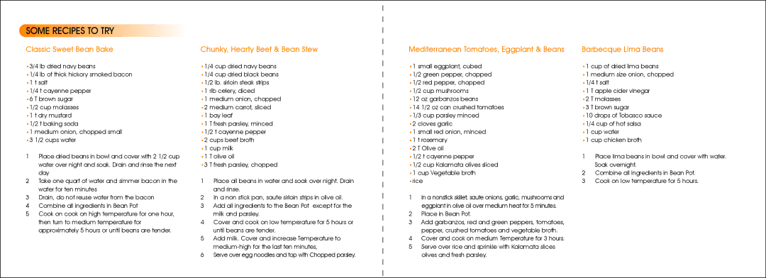 Maverick Ventures BP-01 Classic Sweet Bean Bake, Chunky, Hearty Beef & Bean Stew, Mediterranean Tomatoes, Eggplant & Beans 