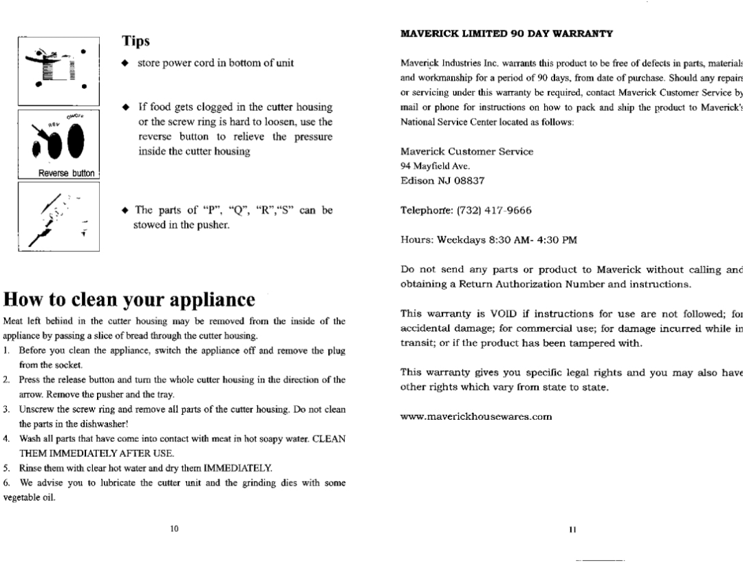 Maverick Ventures MM-5501 manual 