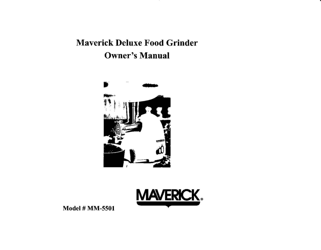 Maverick Ventures MM-5501 manual 