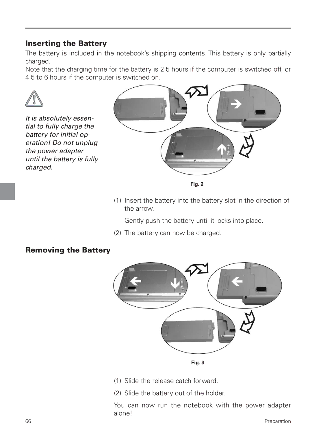 MAXDATA 8100 IWS user manual Inserting the Battery, Removing the Battery 