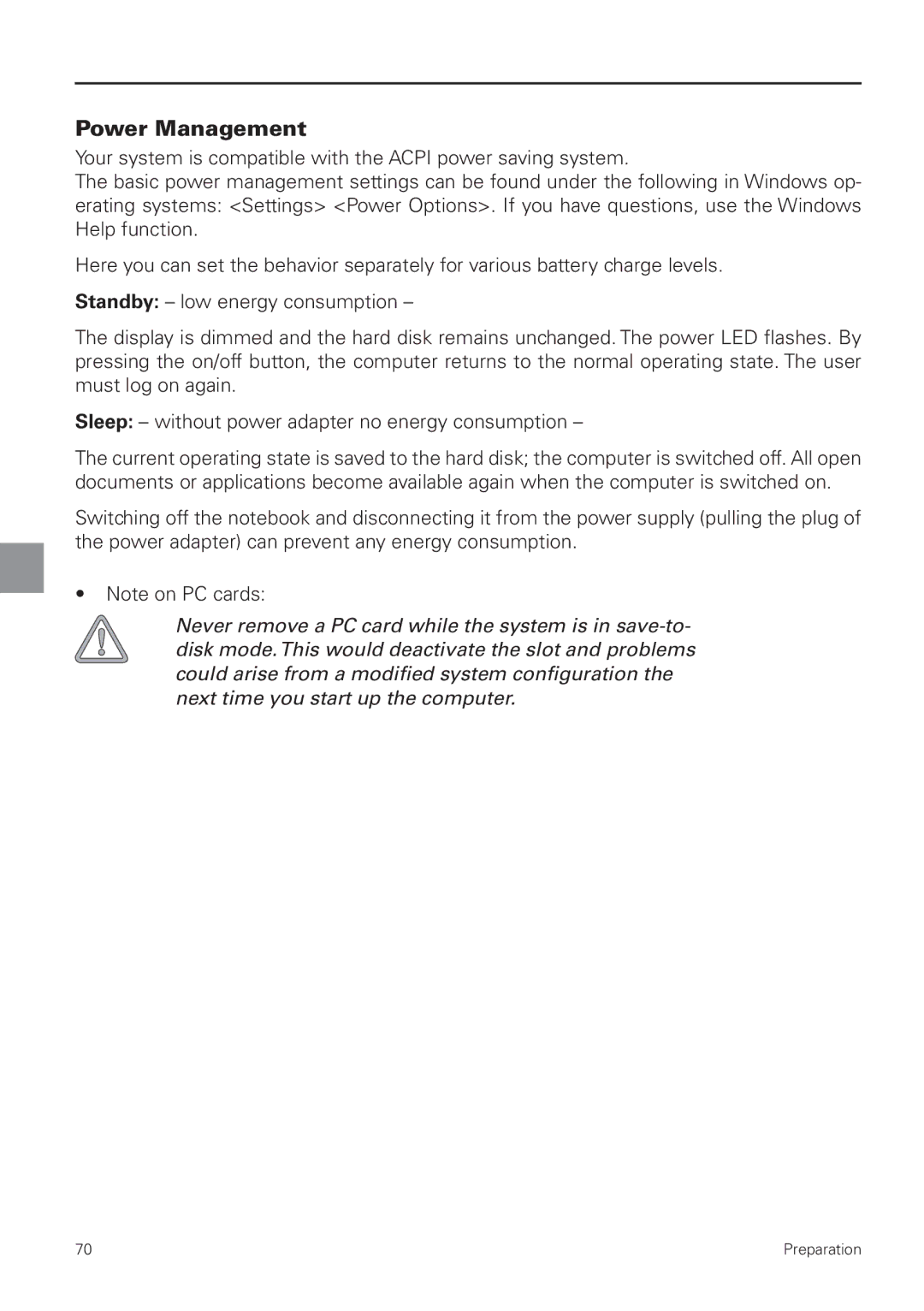 MAXDATA 8100 IWS user manual Power Management 