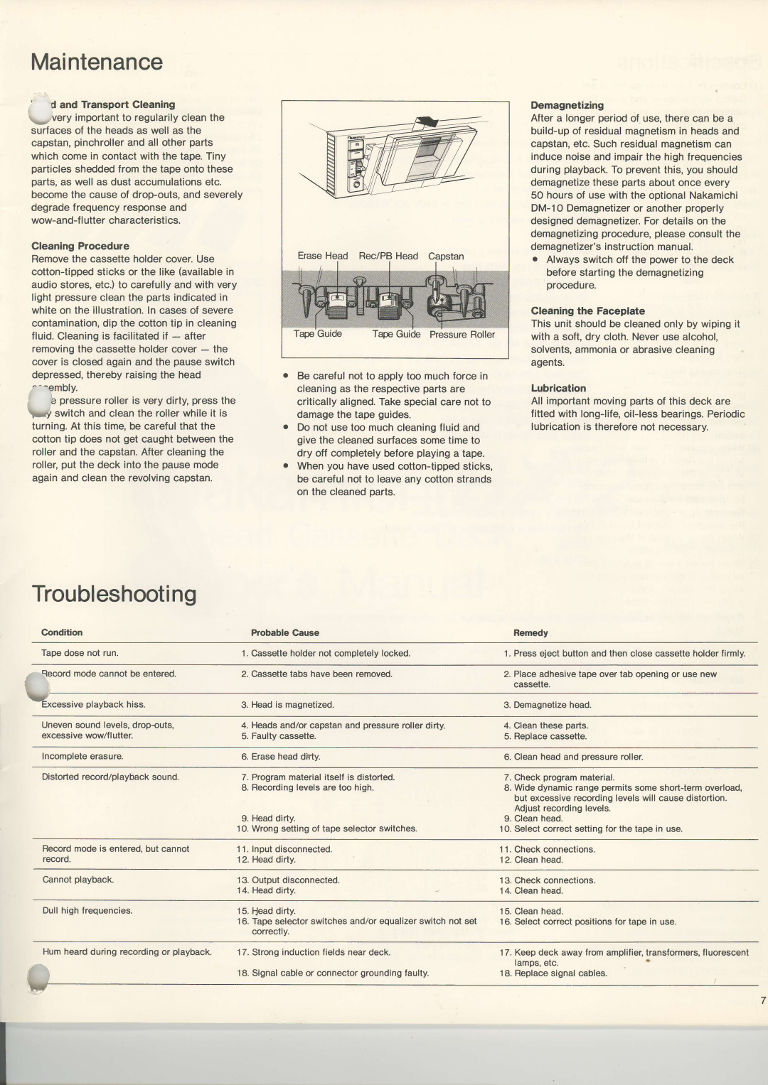 Maxell IBX-2 manual Maintenance, Troubleshooting 