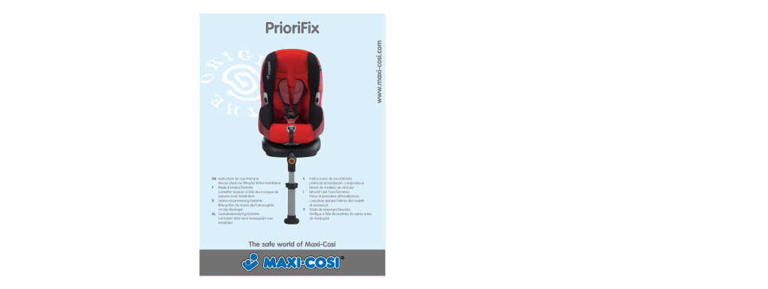 Maxi-Cosi Car Seat manual PrioriFix 