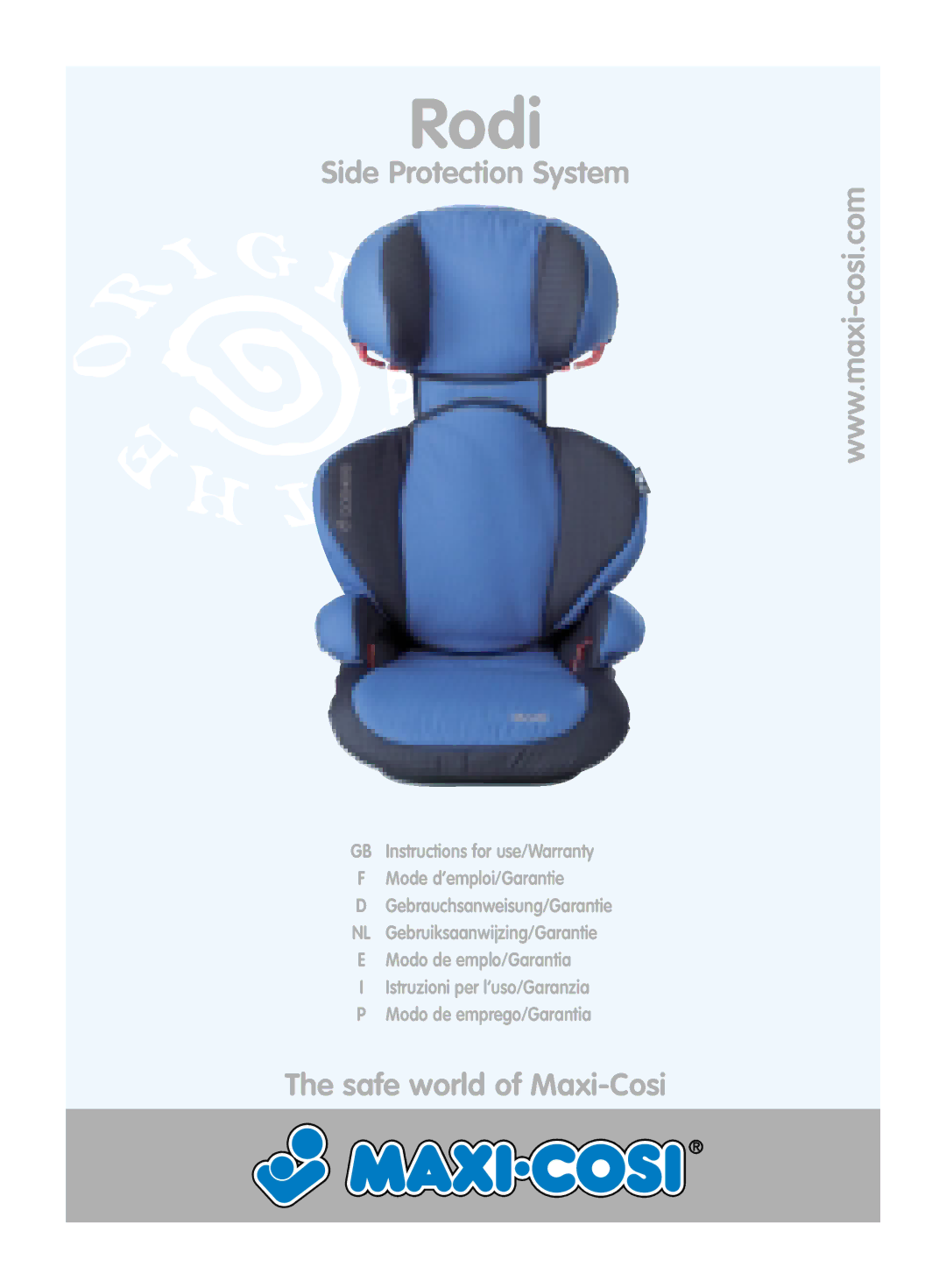 Maxi-Cosi safety seat manual Rodi 