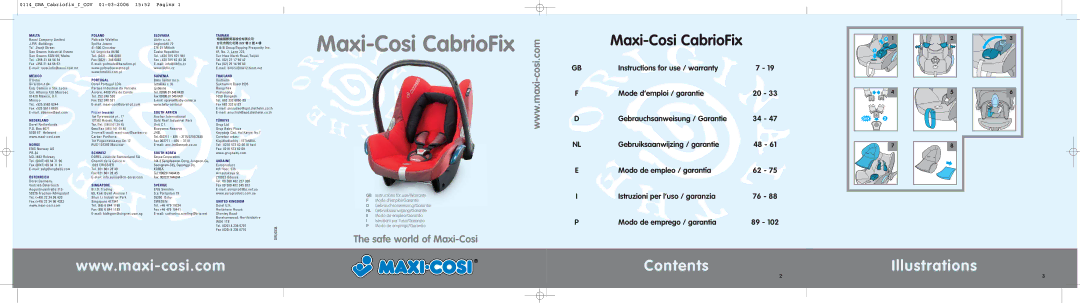 Maxi-Cosi THE SAFE WORLD OF I manual Maxi-Cosi CabrioFix 