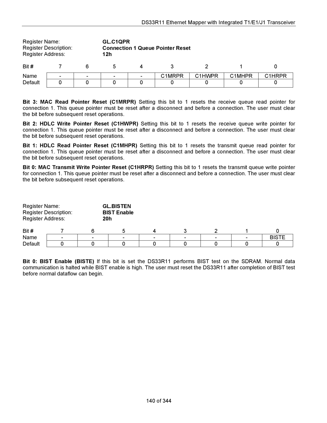 Maxim DS33R11 specifications GL.C1QPR, Gl.Bisten 