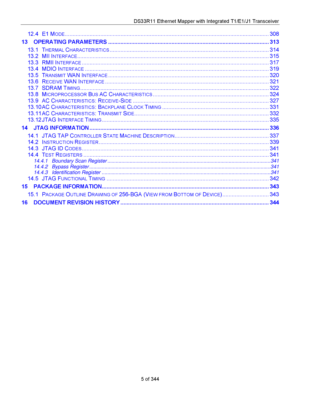 Maxim DS33R11 specifications Operating Parameters 