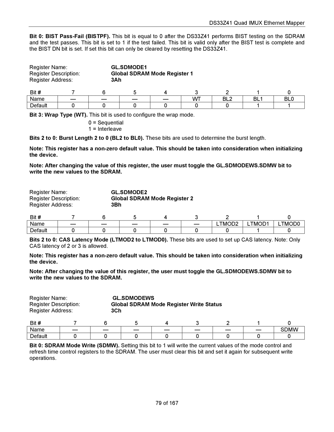 Maxim DS33Z41 specifications GL.SDMODE1, GL.SDMODE2, Gl.Sdmodews 