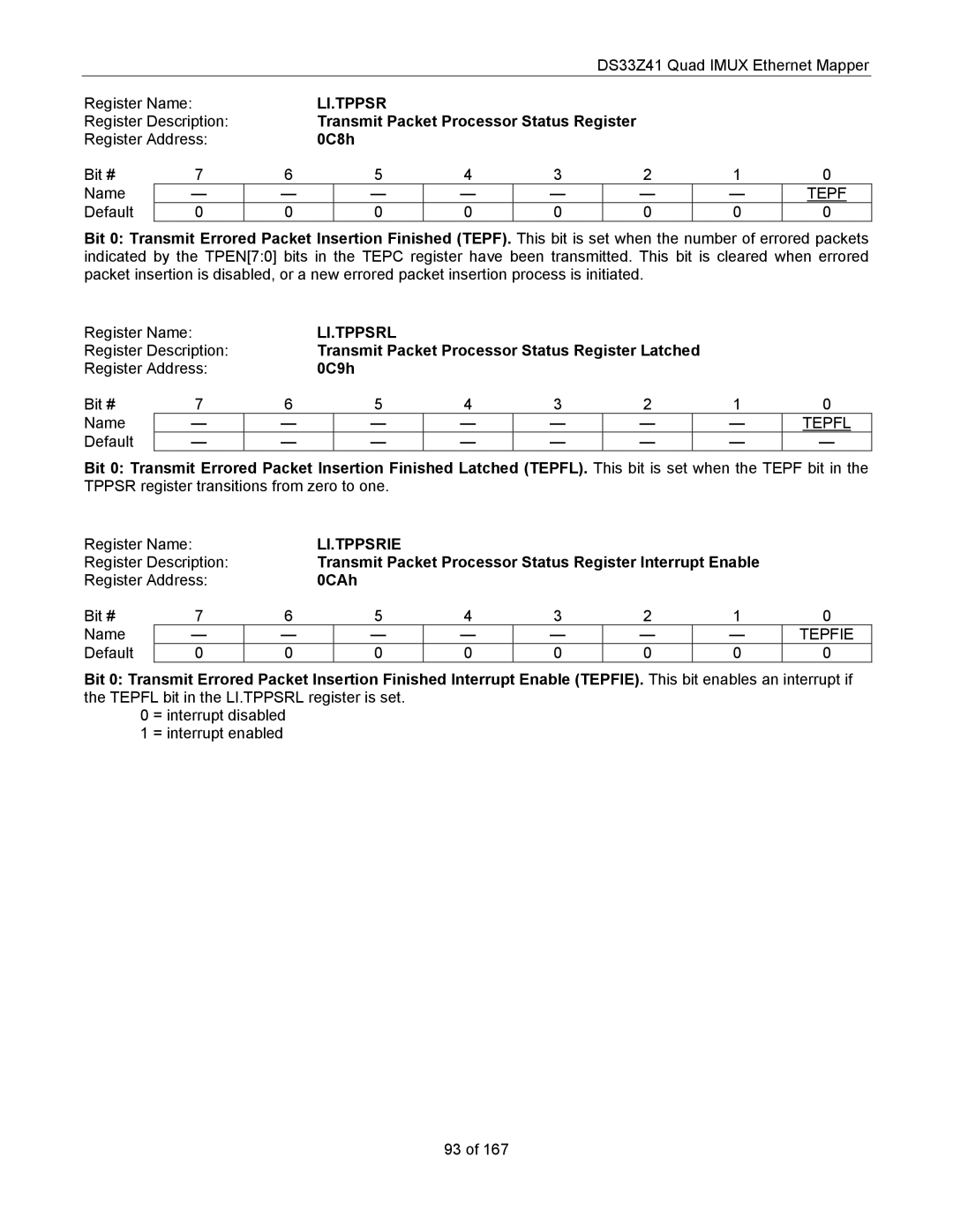 Maxim DS33Z41 specifications Li.Tppsrl, Li.Tppsrie 