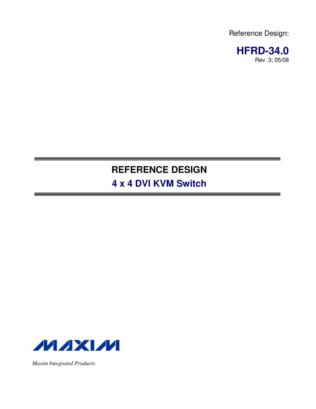 Maxim HFRD-34.0 manual Reference Design 