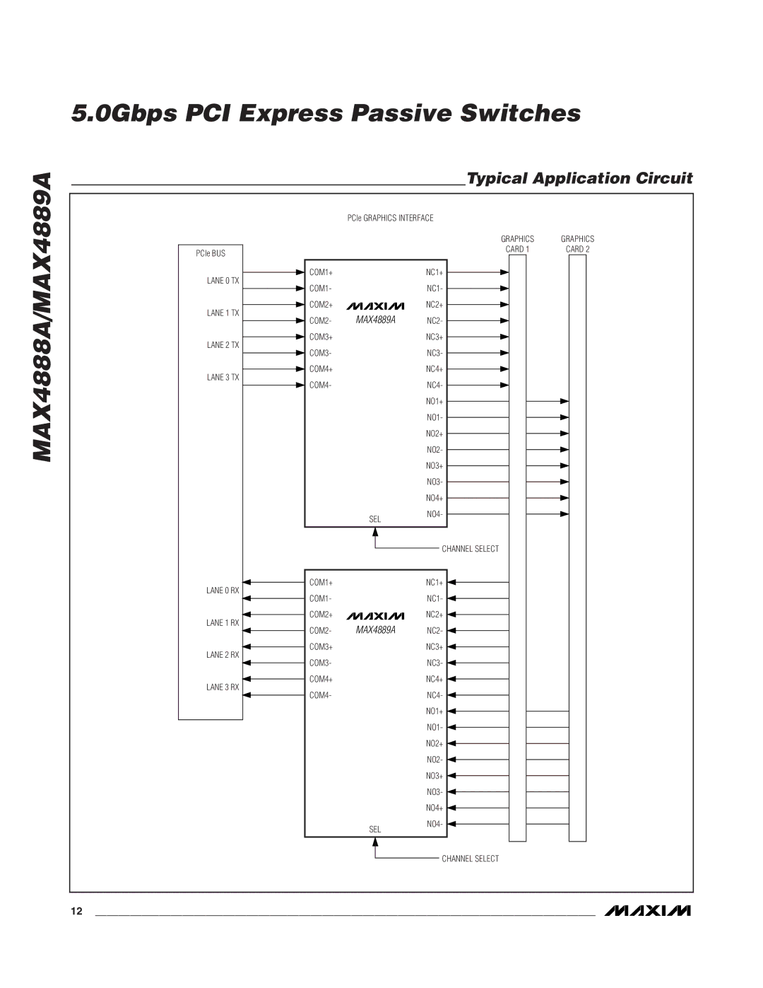 Maxim MAX4888A manual Typical Application Circuit 