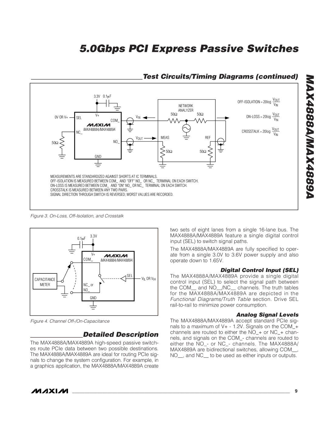 Maxim manual Detailed Description, NC MAX4888A/MAX4889A 