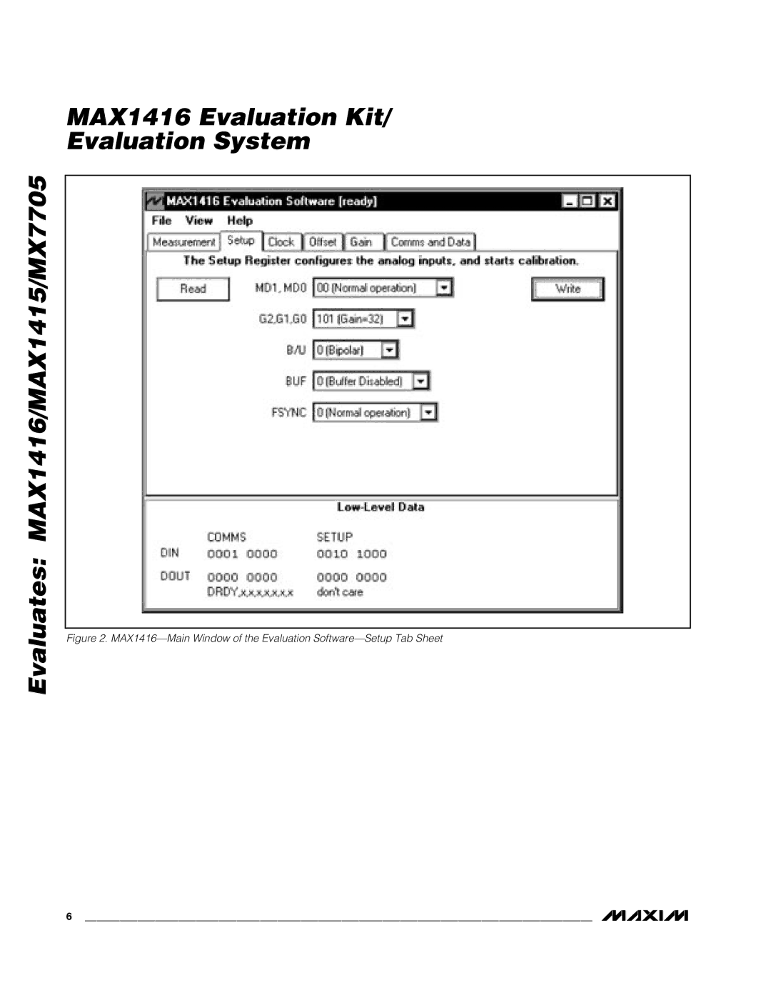 Maxim MAX1416EVC16, MX7705EUE, MAX1415EUE manual 