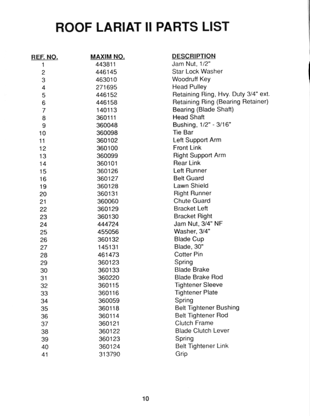 Maxim Riding Mower manual 