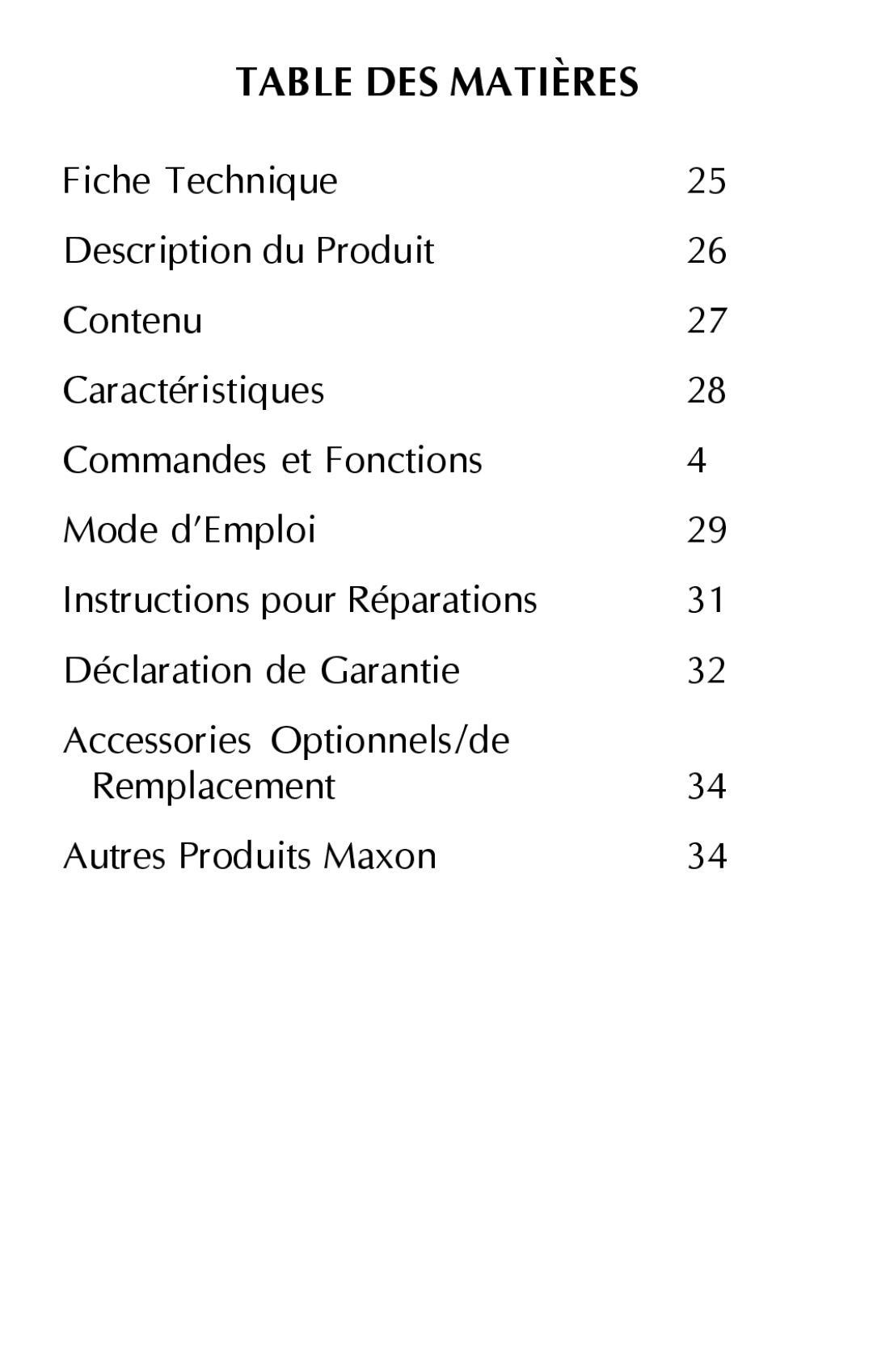 Maxon Telecom hands-free communicator, 49-sx owner manual Table DES Matières 