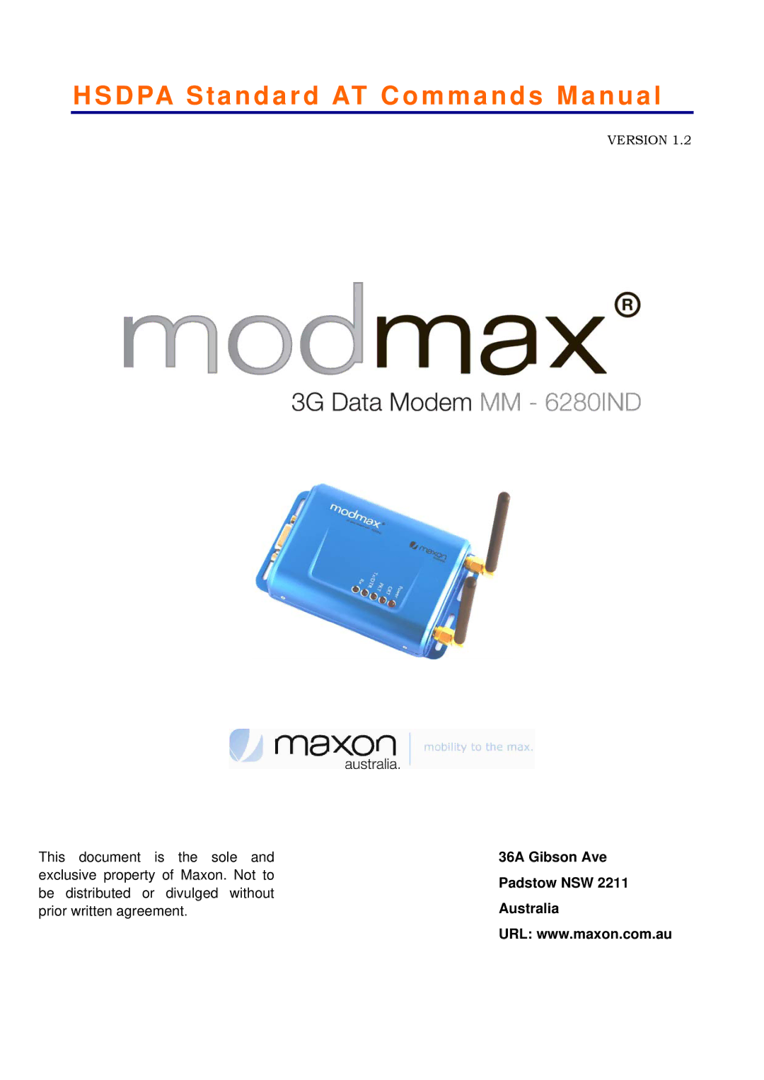 Maxon Telecom MM-6280IND manual Extended AT Commands Manual 