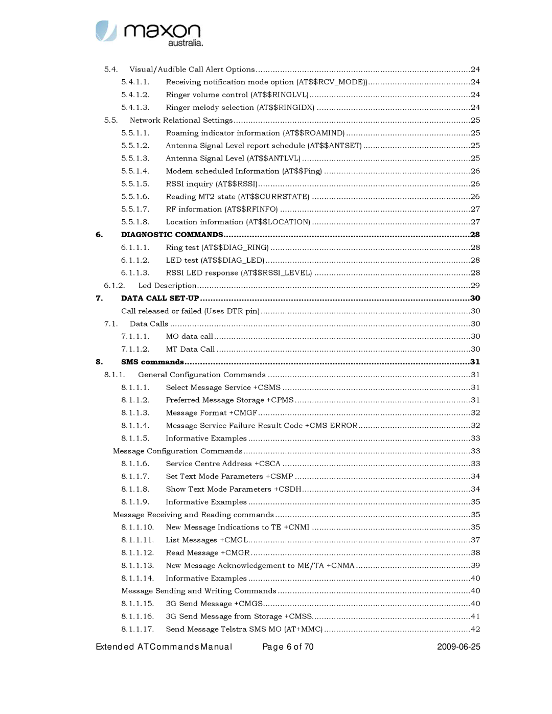 Maxon Telecom MM-6280IND manual 1.3 