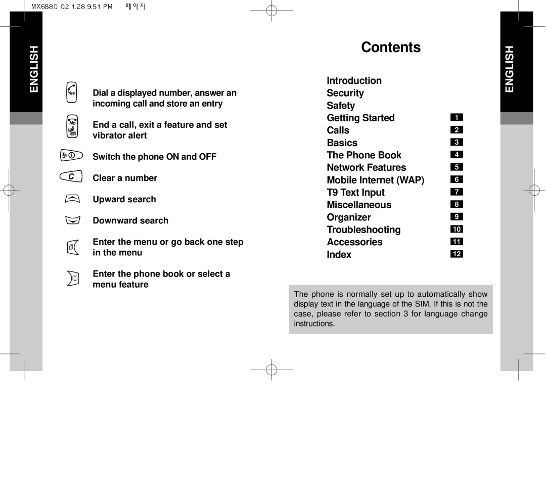 Maxon Telecom MX-6880 dimensions Contents 