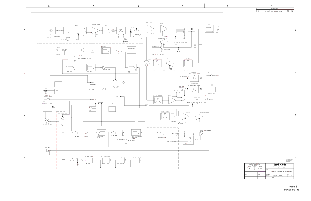 Maxon Telecom SM-2000 service manual Page-61- December 