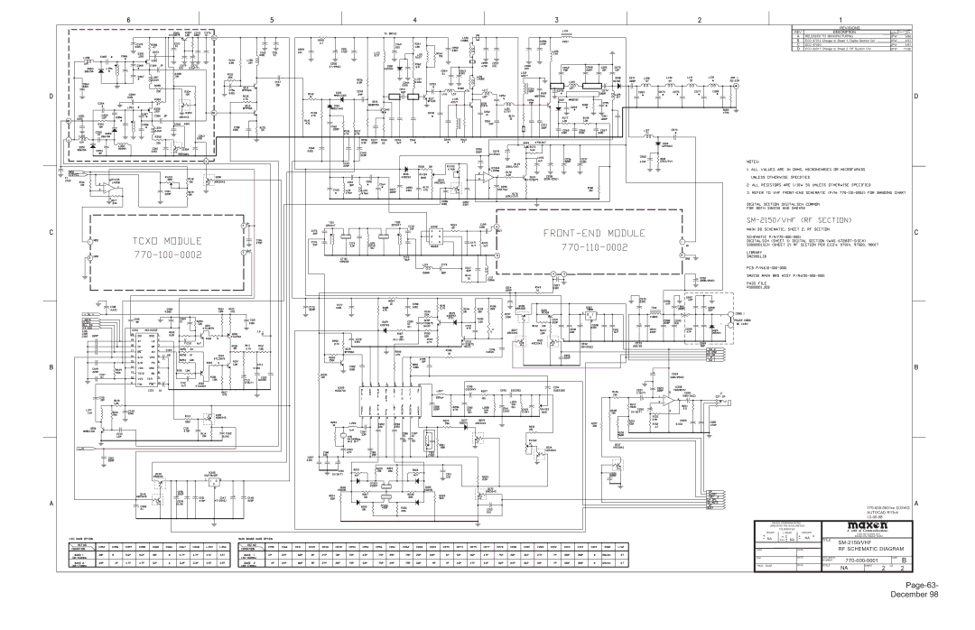 Maxon Telecom SM-2000 service manual Page-63- December 