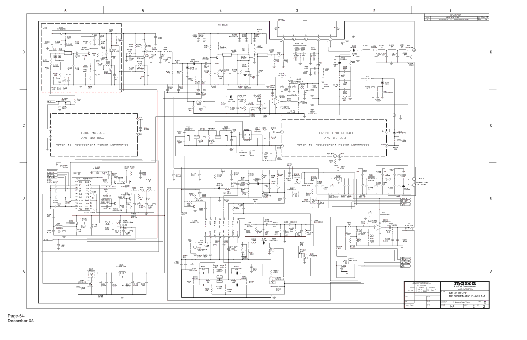 Maxon Telecom SM-2000 service manual Page-64- December 