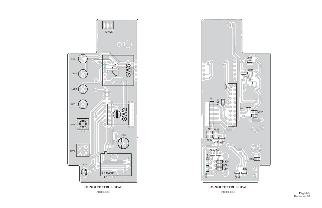 Maxon Telecom service manual SW5, SM-2000 Control Head 