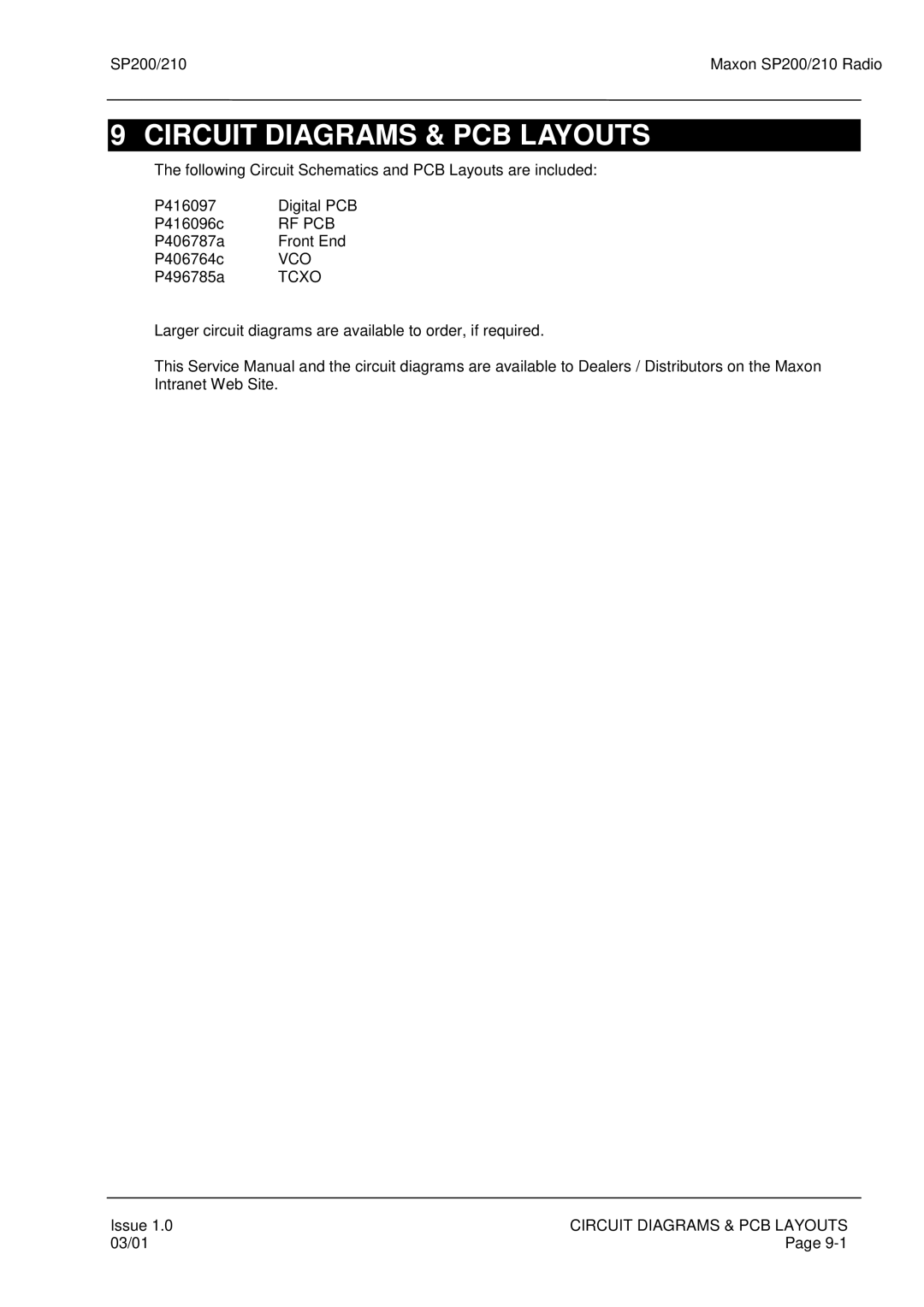 Maxon Telecom SP200, SP210 service manual Circuit Diagrams & PCB Layouts, Rf Pcb, Tcxo 