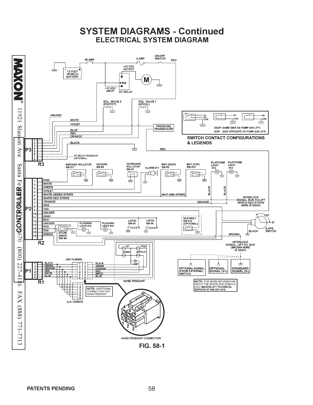 Maxon Telecom WL7-VERS. C-1K installation instructions Electrical System Diagram 