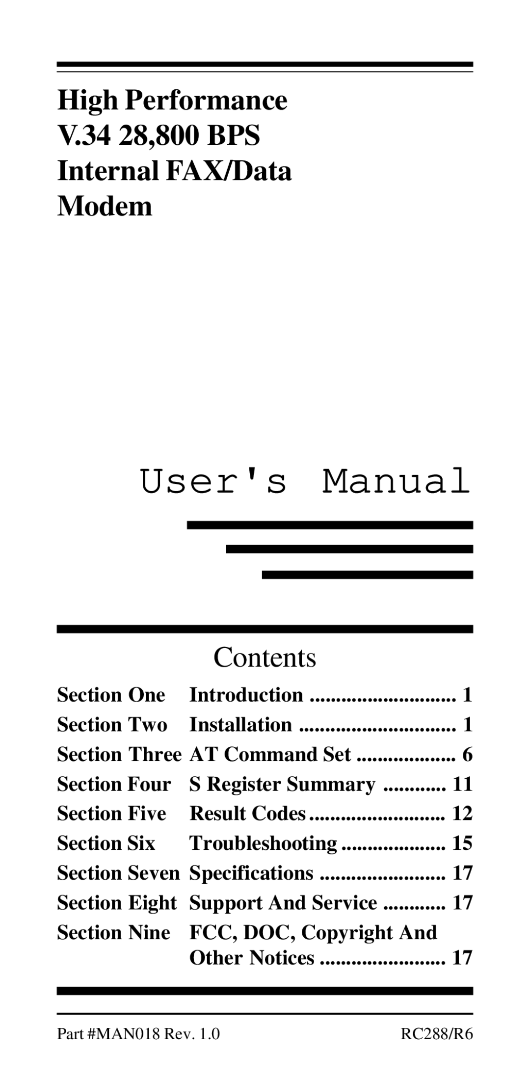 MaxTech 28, 800 user manual MAN018 Rev 