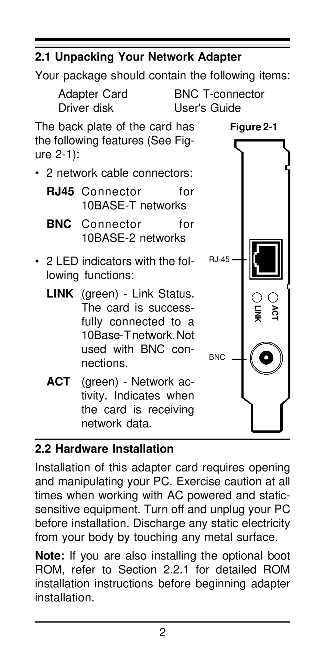 MaxTech NX-32PCI manual Unpacking Your Network Adapter, RJ45, Hardware Installation 