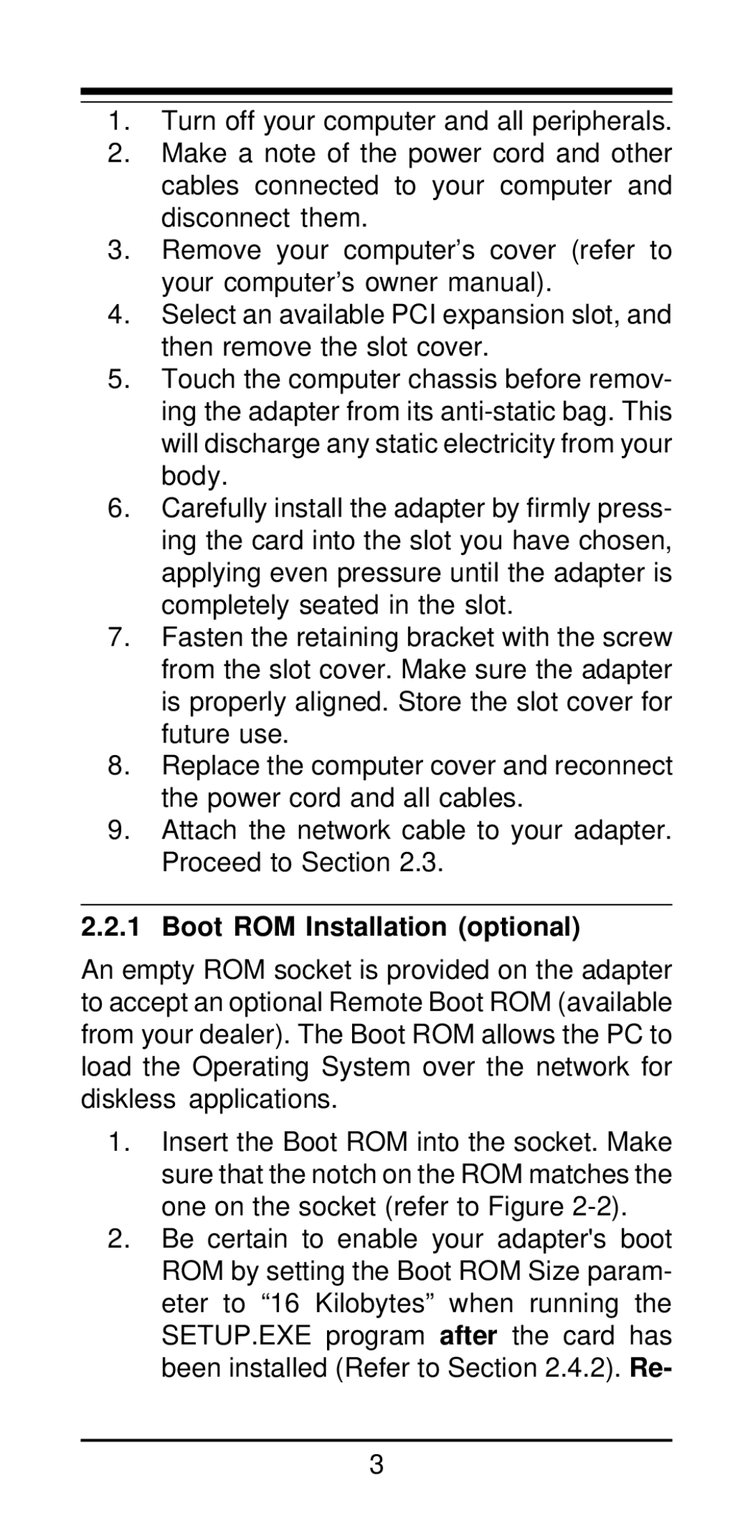 MaxTech NX-32PCI manual Boot ROM Installation optional 