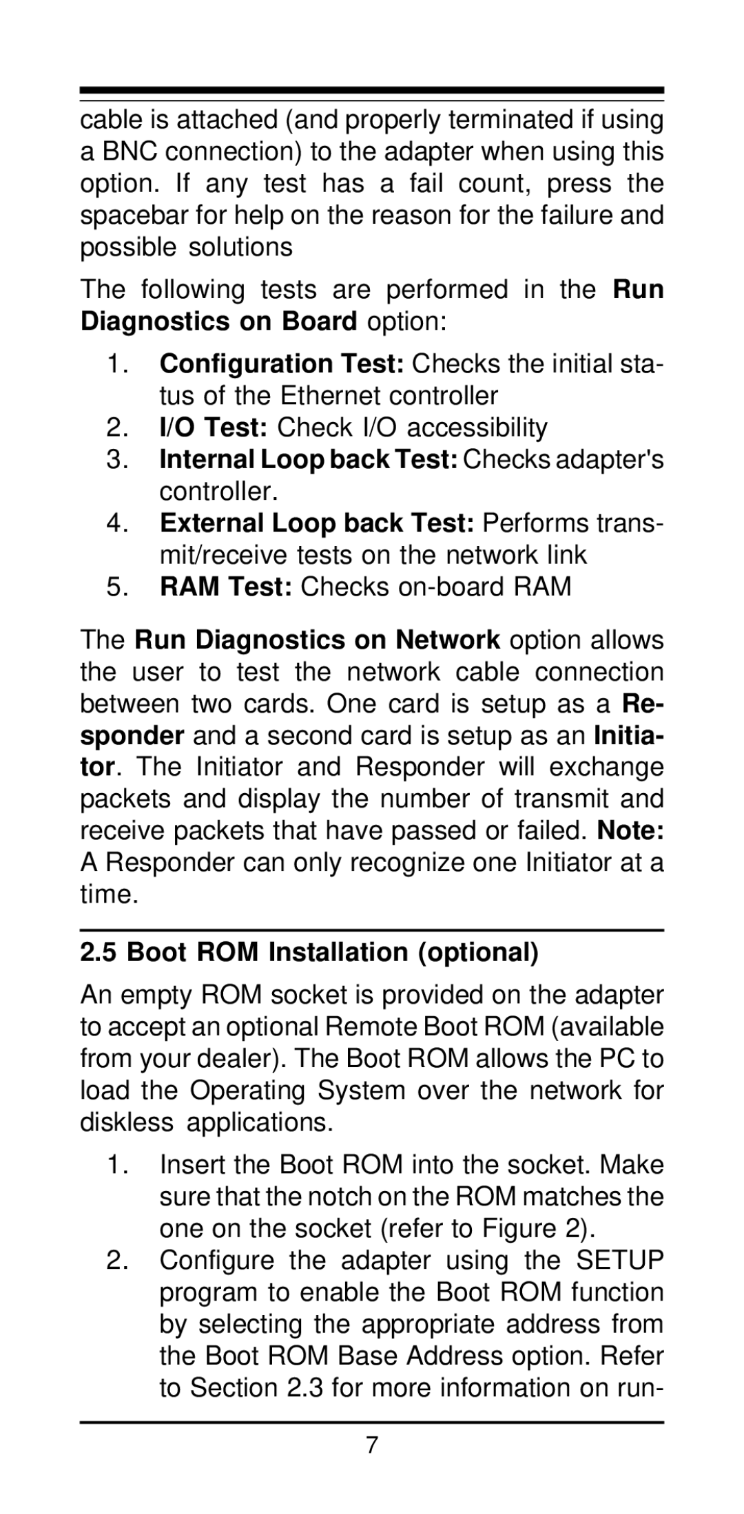 MaxTech NXP-16 manual RAM Test Checks on-board RAM 