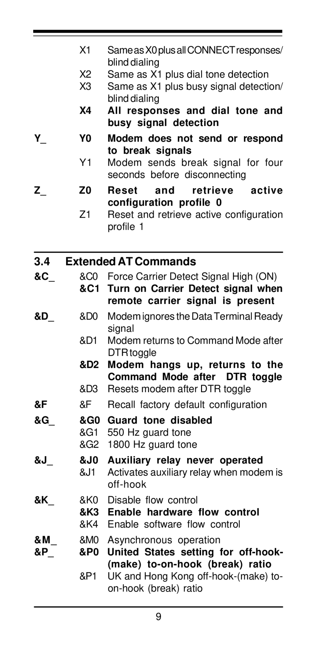 MaxTech PCI Internal Voice/FAX/Data/Speakerphone Modem user manual Extended AT Commands 