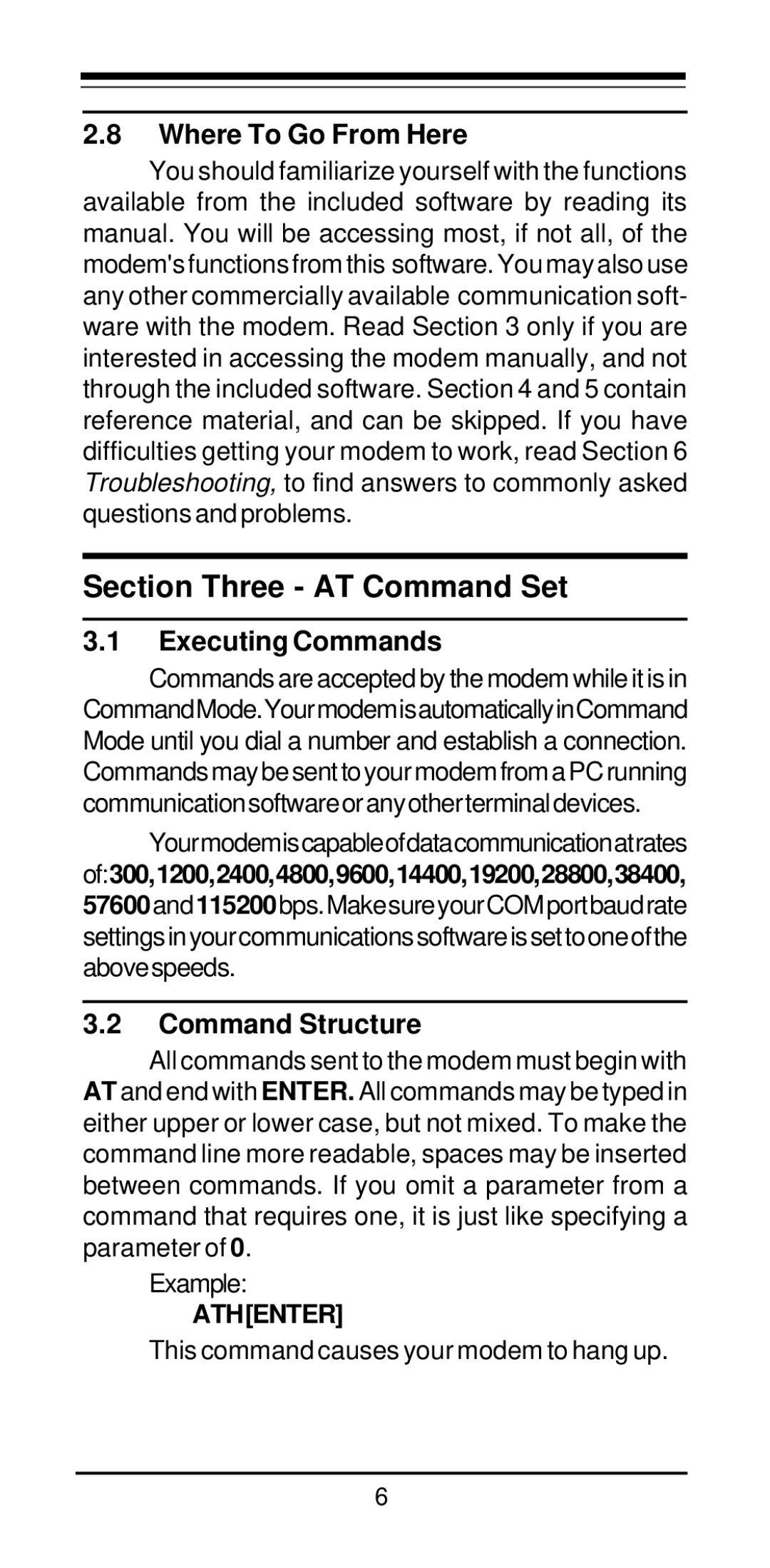 MaxTech PCI Internal Voice/FAX/Data/Speakerphone Modem user manual Section Three AT Command Set, Where To Go From Here 