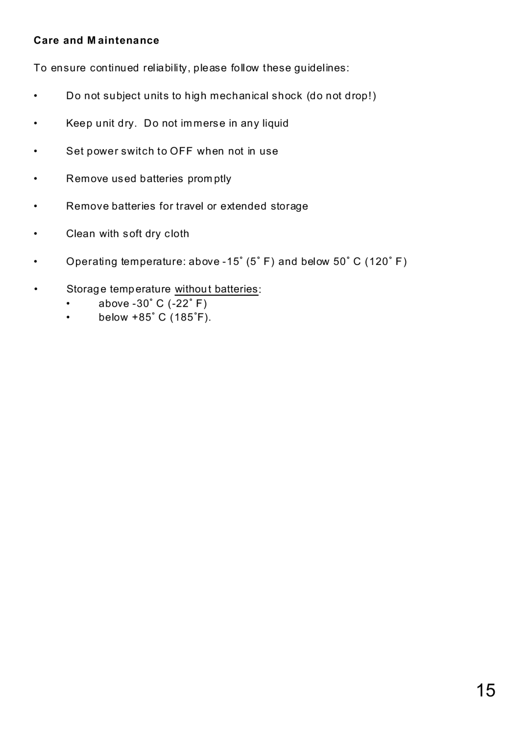 MaxTech Transceiver manual Care and M aintenance 